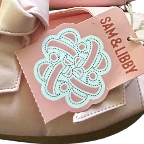 🌸 NWT!! SAM & LIBBY PASTEL PINK INDIE DOUBLE BOW SANDAL SLIDES!! 🌸 - Picture 11 of 16